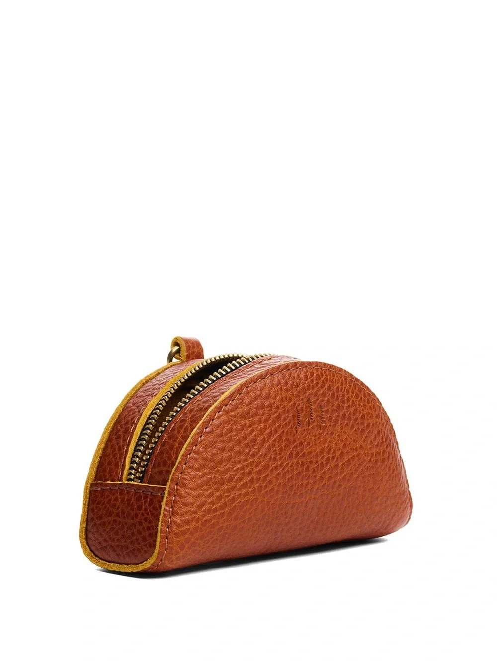 Portland Leather Goods Sunset Zippered Coin Pouch Bag Charm Sienna Brown